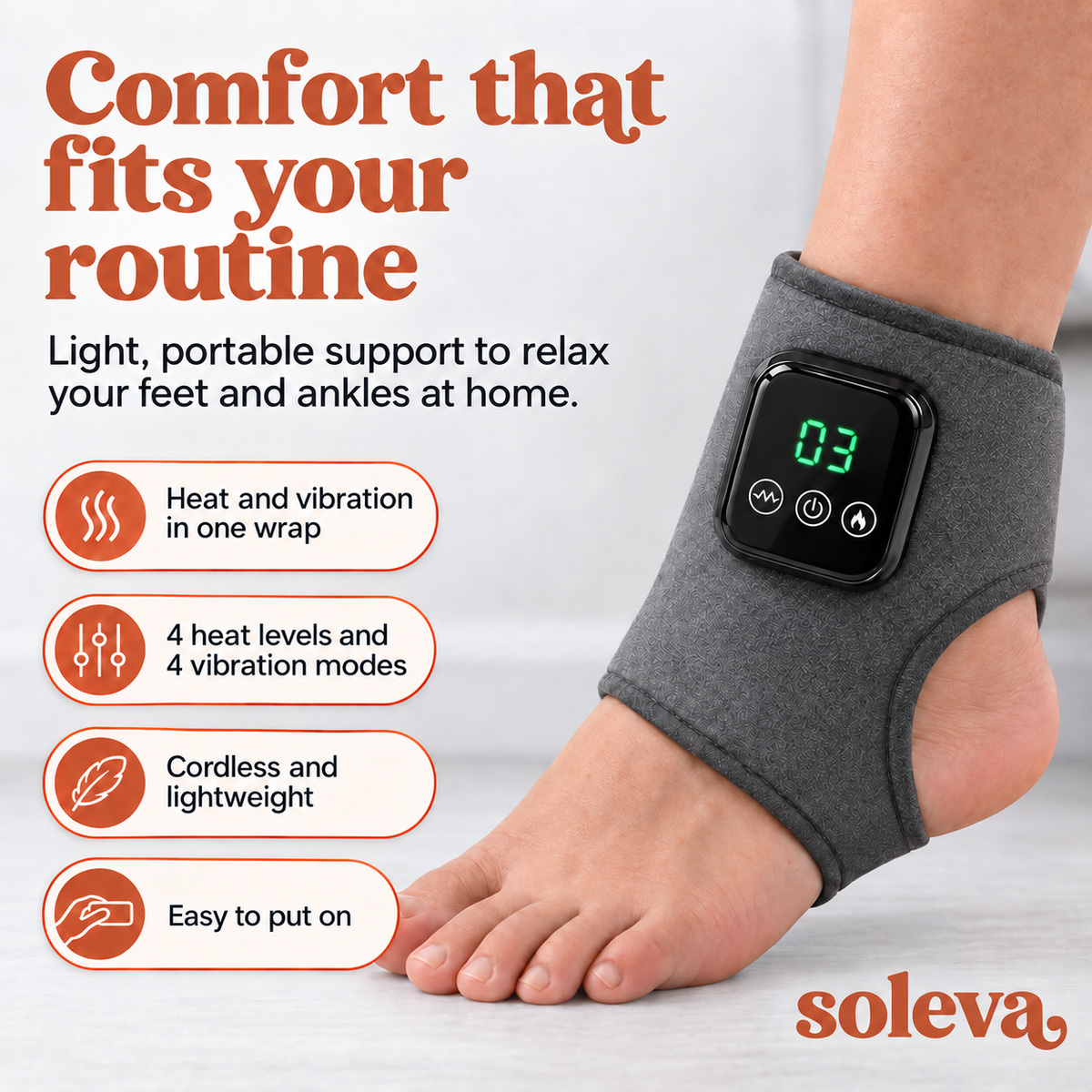 Soleva Heated Ankle and Foot Massager